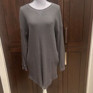 GAP maternity Gray Waffle Knit Long Sleeve Dress.